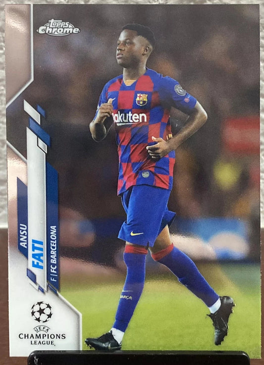 2020 Topps Chrome Refractor UEFA Champions Leagues Ansu Fati #45