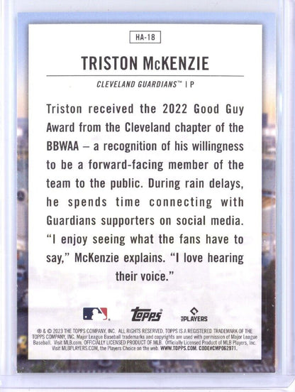 2023 TOPPS SERIES 2 Baseball #HA-18 TRISTON MCKENZIE Home Field Advantage ssp