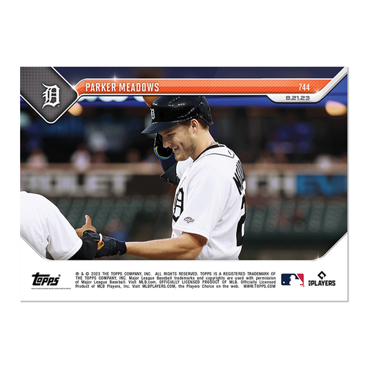 Parker Meadows - 2023 MLB TOPPS NOW Card 744 CALL-UP - walk-of-famesports