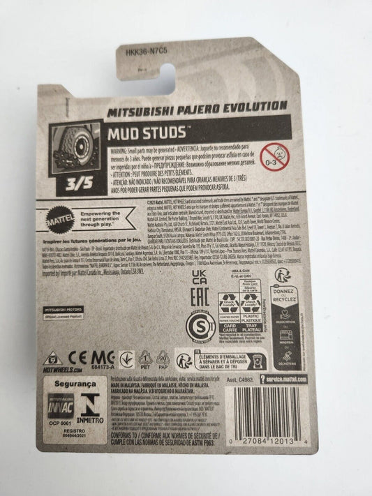 Hot Wheels Mitsubishi Pajero Evolution Mud Studs 3/5 175/250 (White)