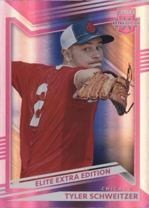 2022 Panini Elite Extra Edition Tyler Schweitzer Pink Parallel #161 Chicago