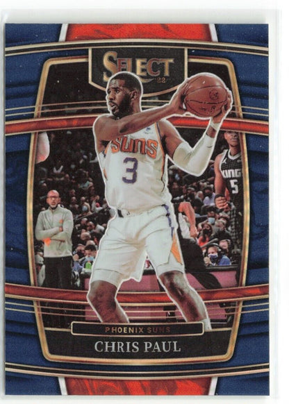 2021-22 Panini Select Chris Paul Blue Prizm #51 Phoenix Suns