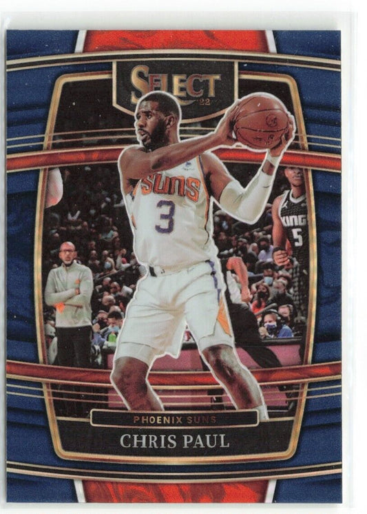 2021-22 Panini Select Chris Paul Blue Prizm #51 Phoenix Suns