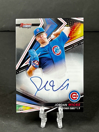 2022 Topps Bowman Best Jordan Wicks Auto #B22-JWS Chicago Cubs