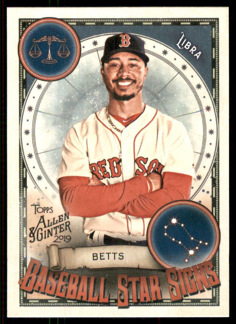 2019 Topps Allen and Ginter Baseball Star Signs #BSS4 Mookie Betts