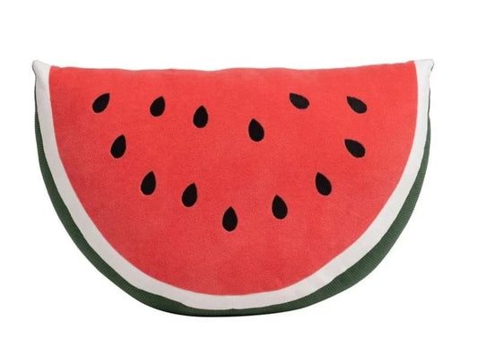 Brentwood Originals Decorative Pillow Watermelon Fruit Red Black Green 3-D