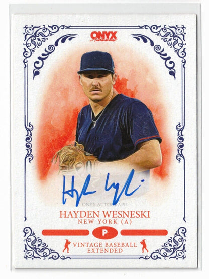 2022 Onyx Vintage Extended Auto Blue Ink /400 Hayden Wesneski #VAHW Auto