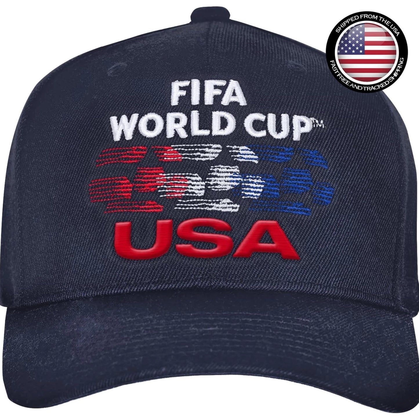 USA Soccer Fan Cap - 2026 FIFA World Cup Snapback with Raised Embroidery