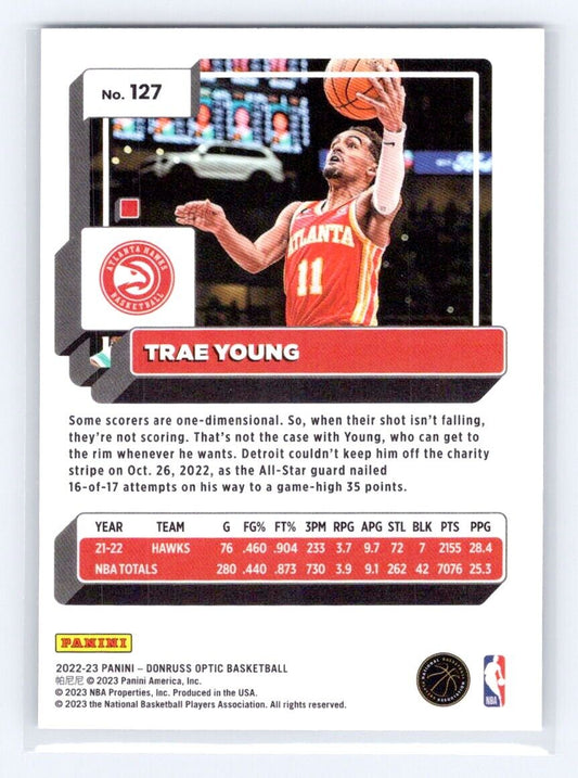 2022-23 Donruss Optic Trae Young #127 Atlanta Hawks - walk-of-famesports