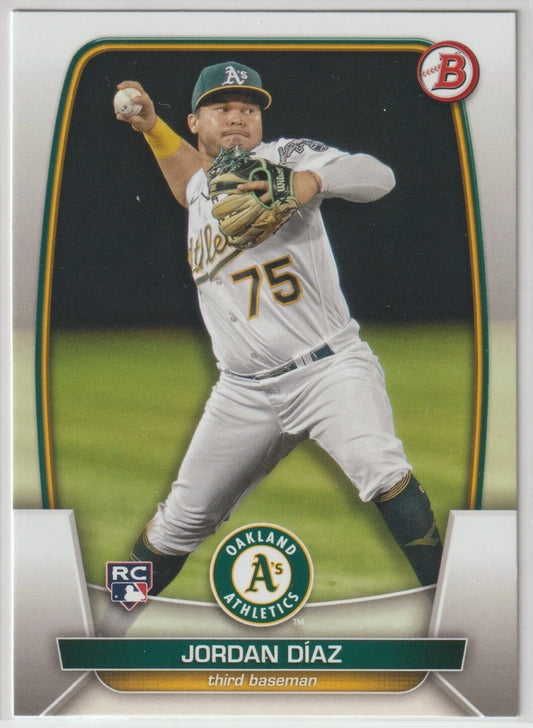 2023 Bowman Jordan Di­az RC #61 Oakland Athletics
