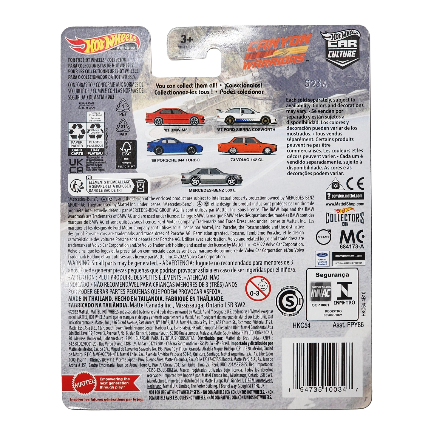 Hot Wheels Car Culture ''87 Ford Sierra Cosworth Canyon Warriors 2/5