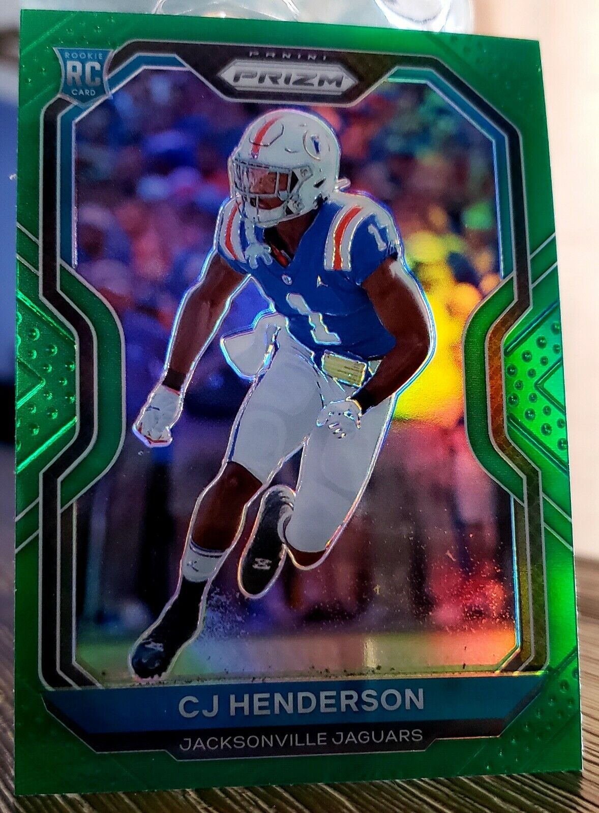 CJ Henderson 2020 Panini Prizm Green Refractor Rookie RC #351 JAGUARS
