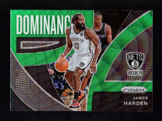 2021-22 Panini Prizm Dominance Green Wave James Harden  #2 Brooklyn Nets