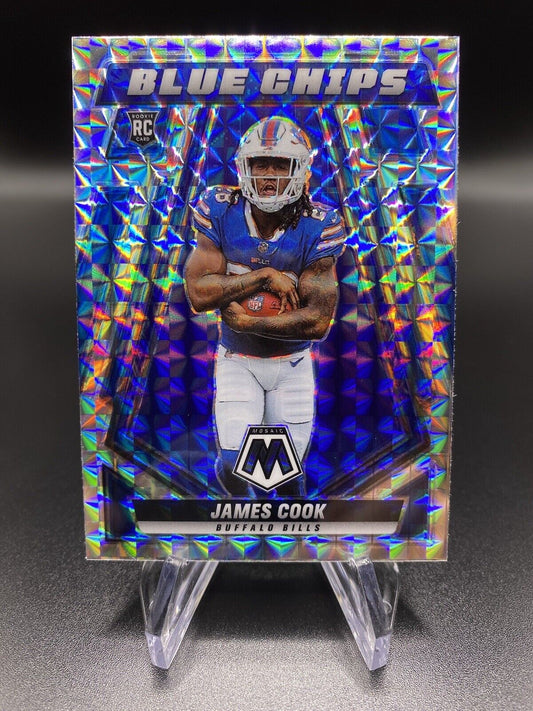 2022 PANINI MOSAIC FOOTBALL JAMES COOK BLUE CHIPS MOSAIC ROOKIE #BC-14 BILLS