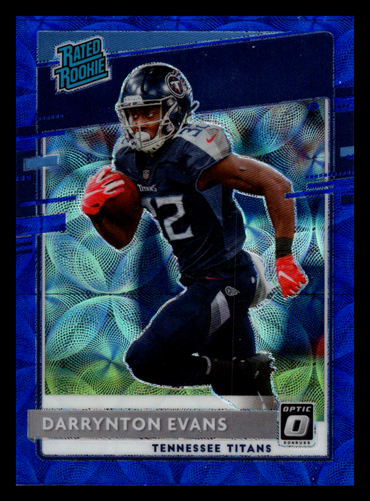 2021 Panini Donruss Optic Blue Scope Rated Rookie Darrynton Evans #183 Tennessee Titans - walk-of-famesports