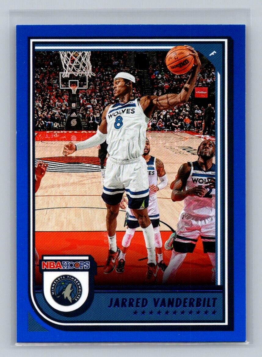 2022-23 NBA Hoops Jarred Vanderbilt Blue Parallel #198 Timberwolves