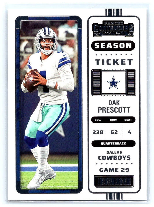 2022 Panini Contenders Dak Prescott Season Ticket #27 Dallas Cowboys