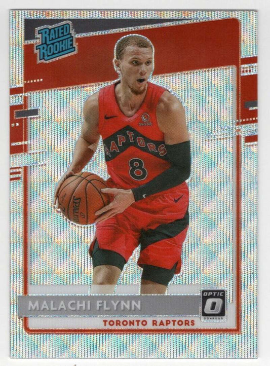 2020-21 Donruss Optic Fanatics Rated Rookies Malachi Flynn #179 Toronto Raptors