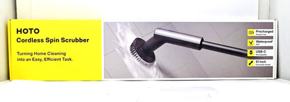 HOTO Cordless Spin Scrubber: 2.5 N·M torque, six brush heads, IPX7 rated