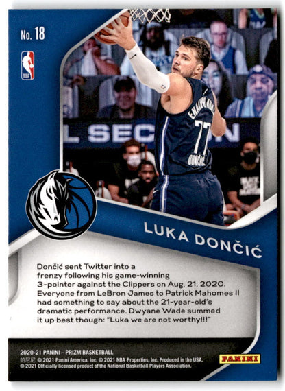 2020-21 Panini Prizm Dominance #18 LUKA DONCIC Dallas Mavericks