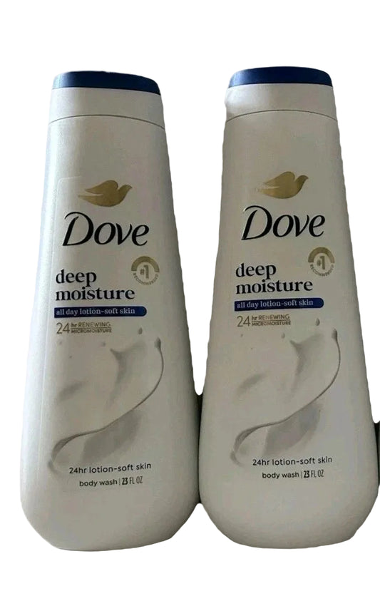 Dove Deep Moisture Body Wash, 23 fl oz, 2-pack