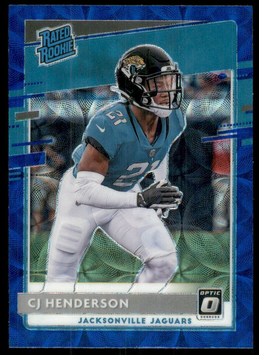 CJ HENDERSON 2020 Donruss Optic BLUE SCOPE Prizm RC #198 JAGUARS