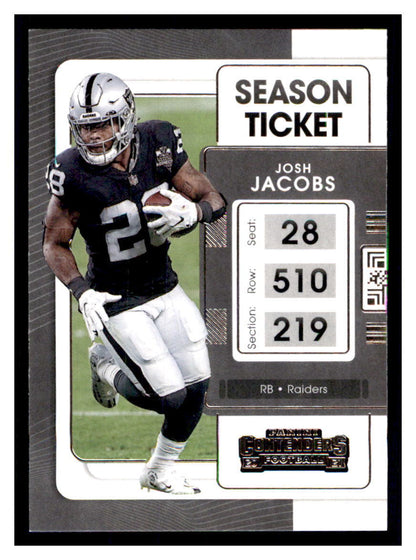 2021 Panini Contenders Josh Jacobs Las Vegas Raiders #59