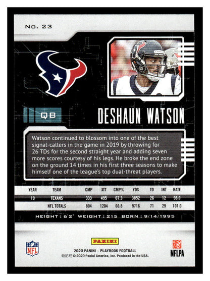 2020 Panini Playbook Deshaun Watson #23 Houston Texans