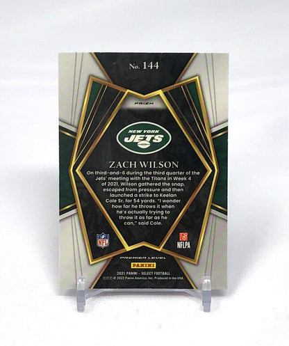 2021 Select Zach Wilson Premier Level Silver Prizm Rookie RC #144 Jets
