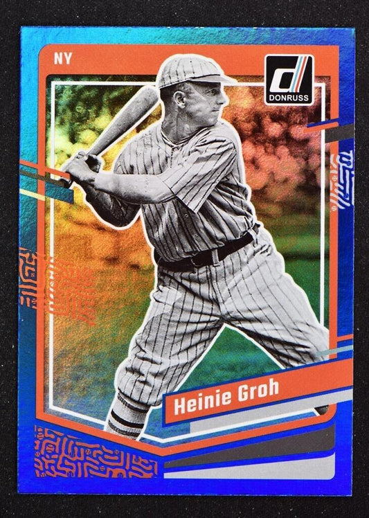2023 Panini Donruss Carolina Blue Holo Heinie Groh #169 New York Giants