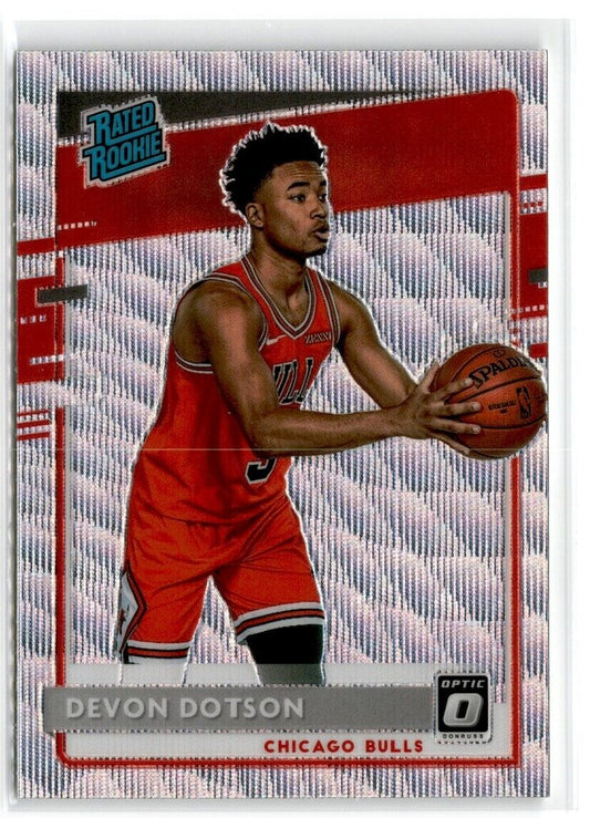 2020-21 Donruss Optic Fanatics Rated Rookies Devon Dotson #173 Chicago Bulls
