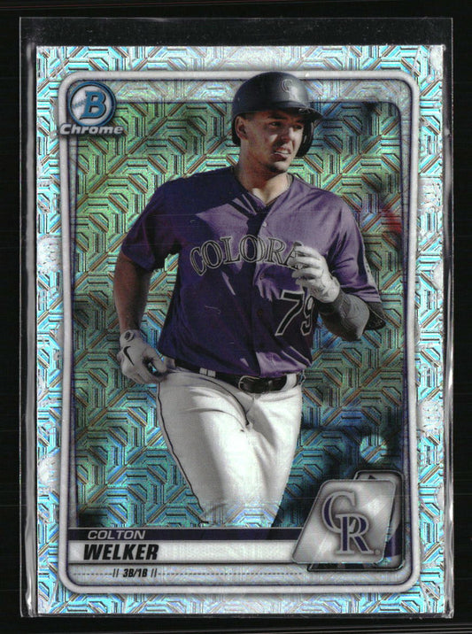 Colton Welker 2020 Bowman Chrome Mojo Refractor #BCP-87 Rookies