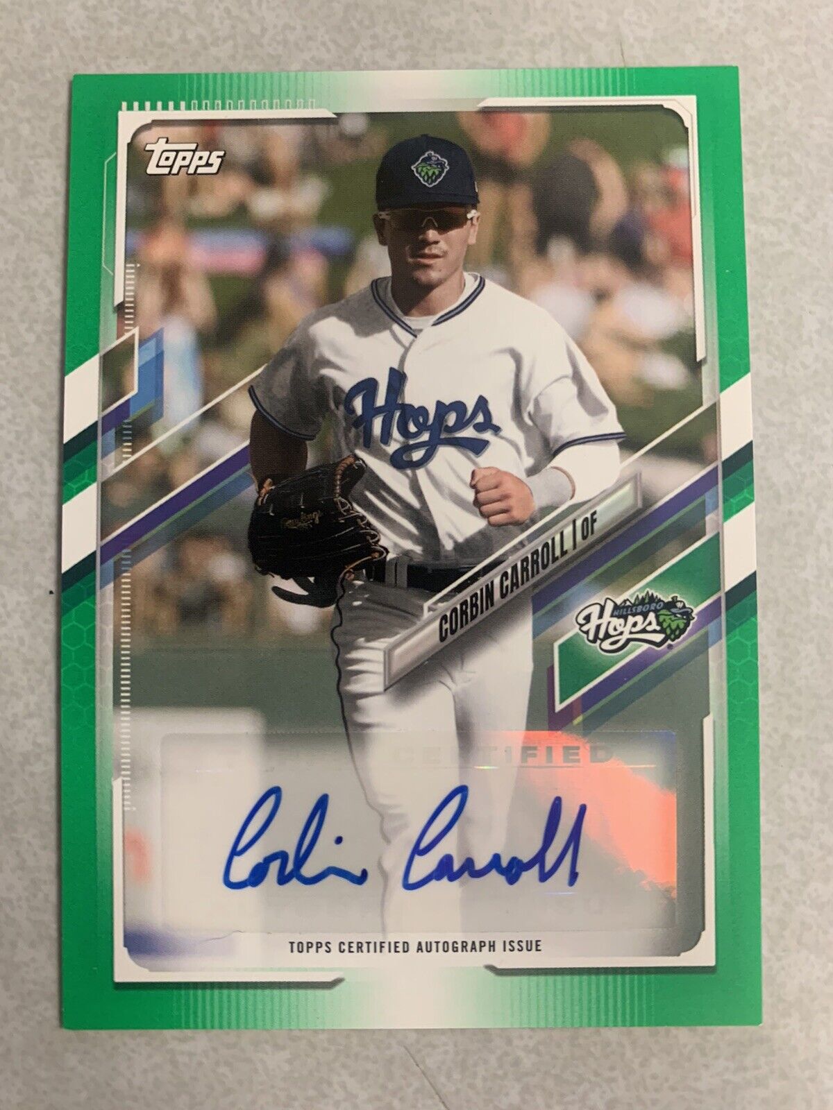 2021 Topps Pro Debut Corbin Carroll Auto Green #PD-84 True Rookie 34/99 Diamondbacks