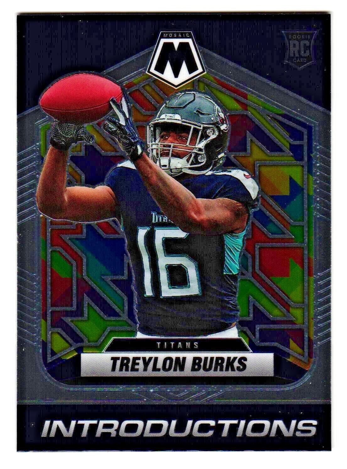 2022 Panini Mosaic Introductions Rookie Treylon Burks RC #I-9 Tennessee Titans - walk-of-famesports