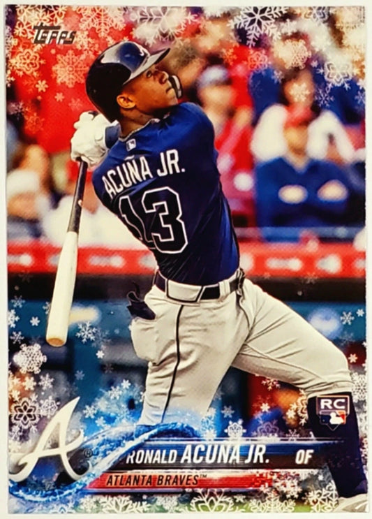 2018 Topps Holiday Ronald Acuna Jr. RC Card #50 #HMW50