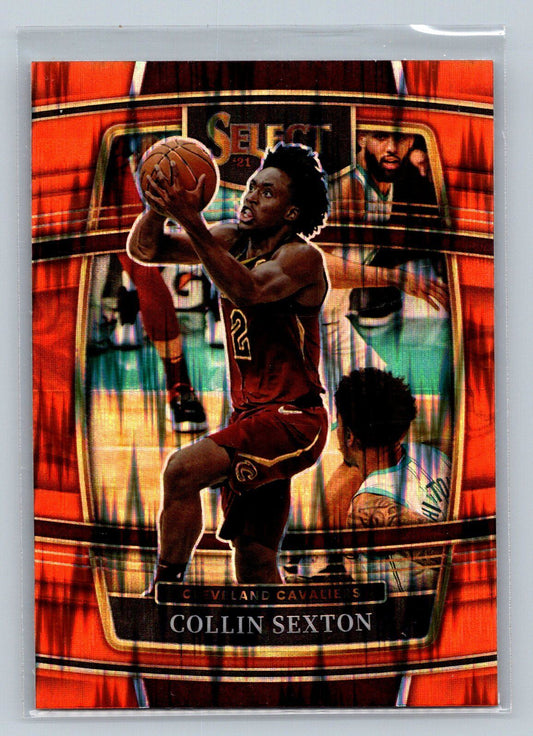 2021-22 Panini Select Collin Sexton Orange Flash Prizms 71 Cleveland Cavaliers