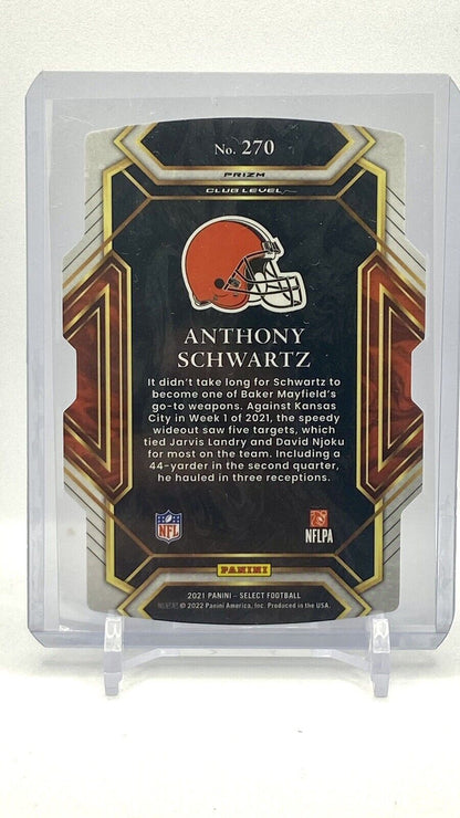 2021 Panini Select Premium Die-Cut Silver Prizm Anthony Schwartz Rookie #270 Club Level