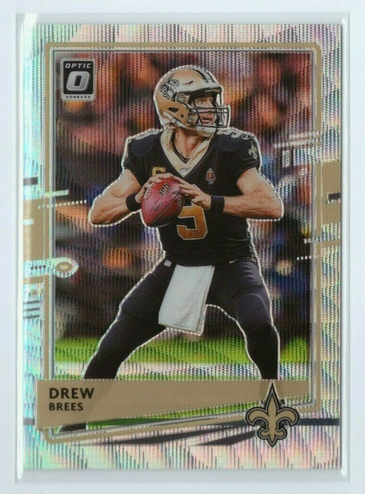 Drew Brees /199 2020 Panini Donruss Optic Silver Wave Prizm Set New Orleans Saints