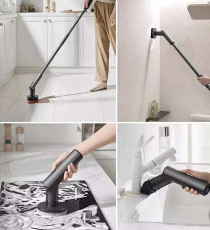 HOTO Cordless Spin Scrubber: 2.5 N·M torque, six brush heads, IPX7 rated