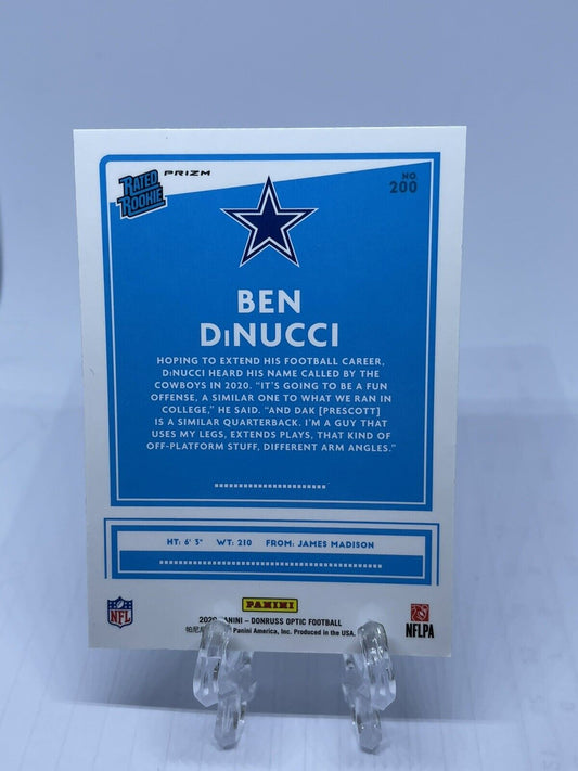 2020 Donruss Optic Rated Rookie Holo Prizm Ben DiNucci #200
