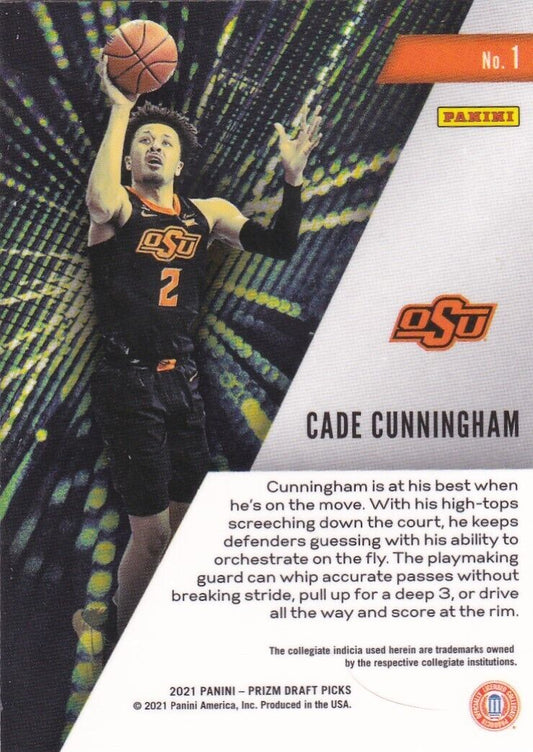 2021 Panini Prizm Instant Impact Cade Cunningham Rookie #1 Oklahoma State Cowboys