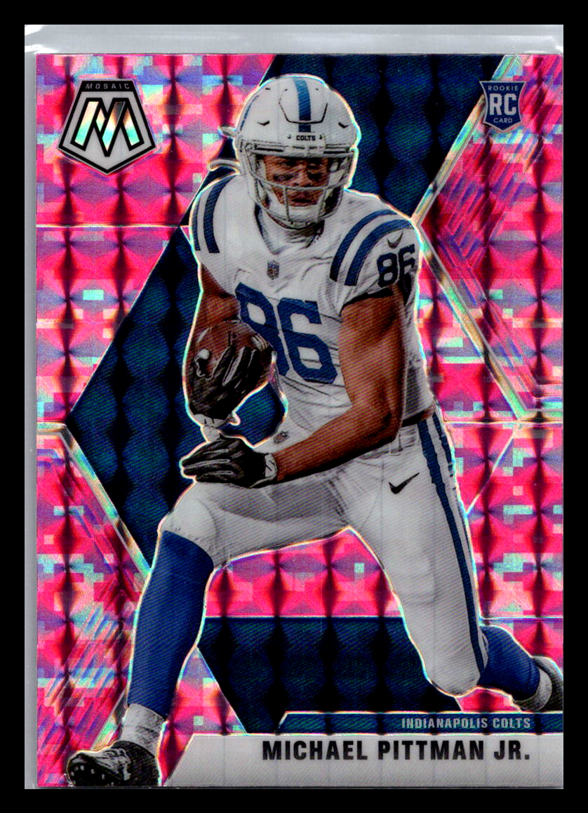2020 Panini Mosaic Michael Pittman Jr. Pink Camo Prizm RC #214 Colts