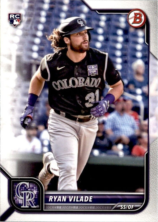 2022 Bowman Ryan Vilade Rookie #72 Colorado Rockies