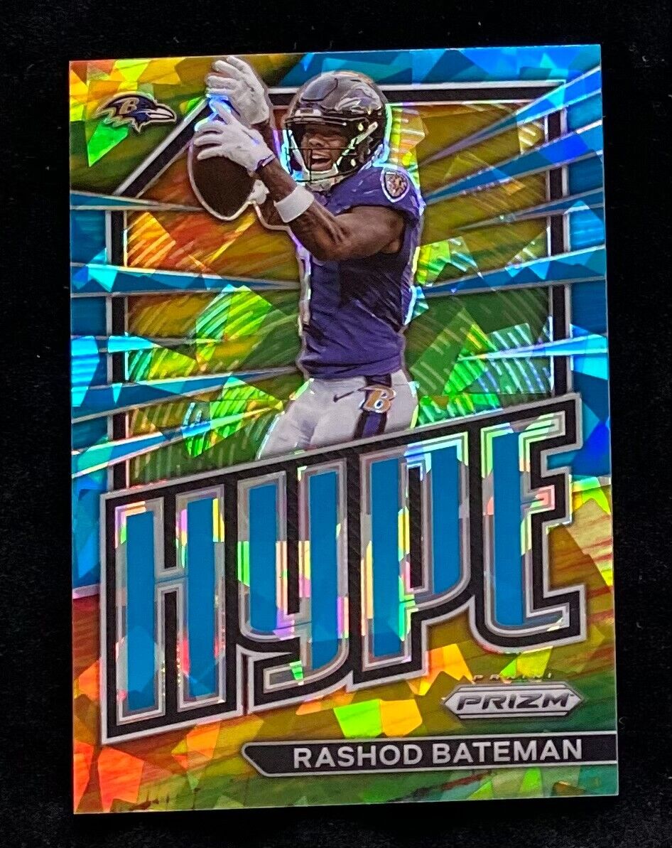 2022 Panini Prizm Hype Blue Ice Prizm /99 Rashod Bateman #H-14