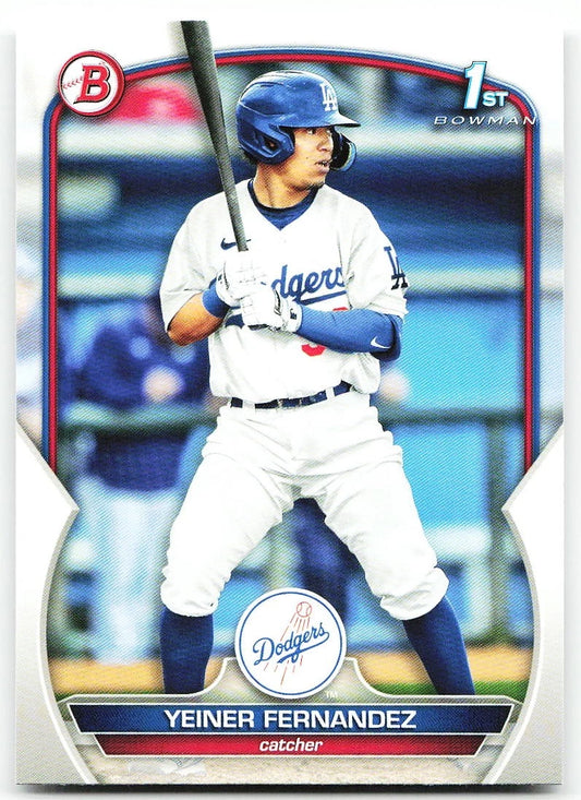 2023 Bowman Prospects 1st Bowman Yeiner Fernandez FBC BP-138 Los Angeles Dodgers