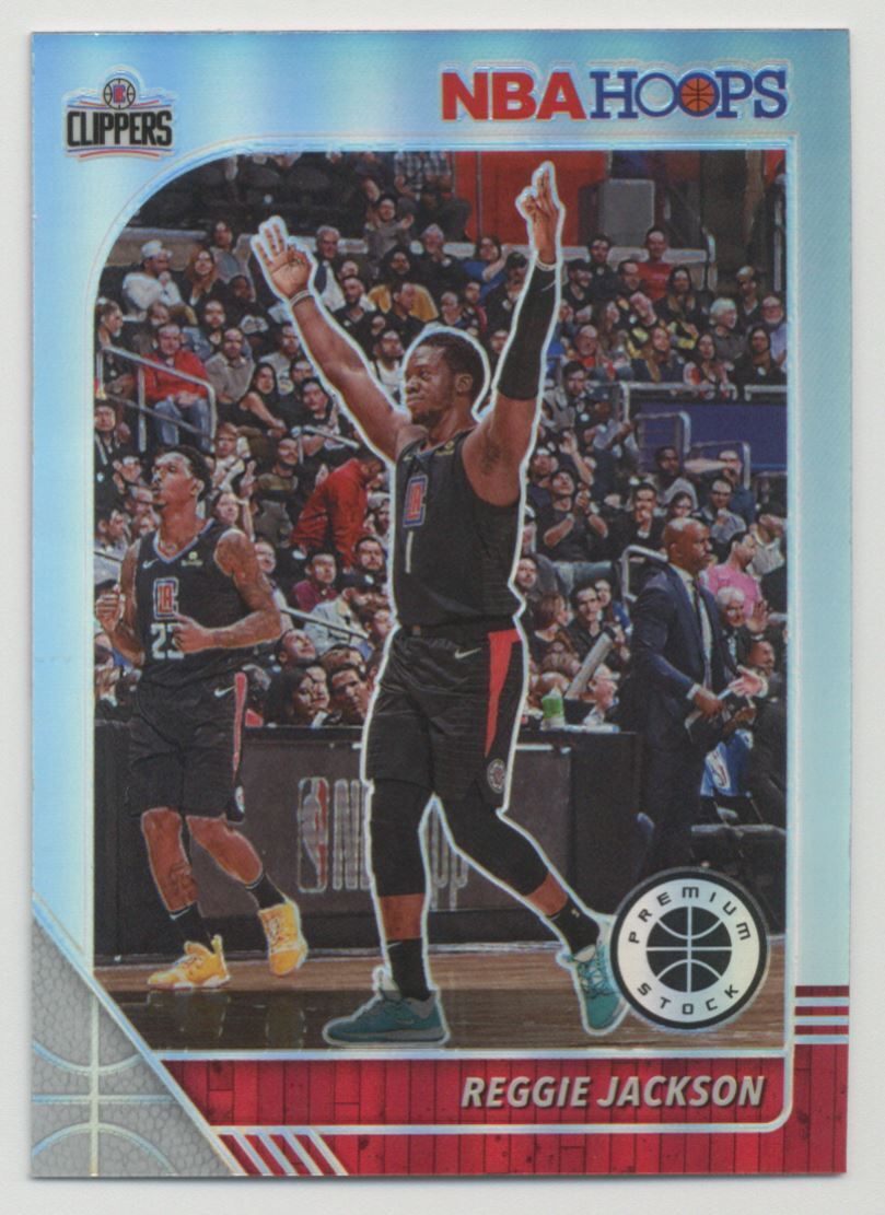 2019-20 Hoops Premium Stock Reggie Jackson Silver Prizm #57 Los Angeles Clippers