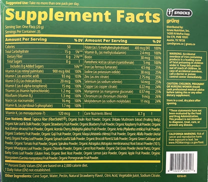 Grüns Adult Greens Gummies, 30 Daily Packs