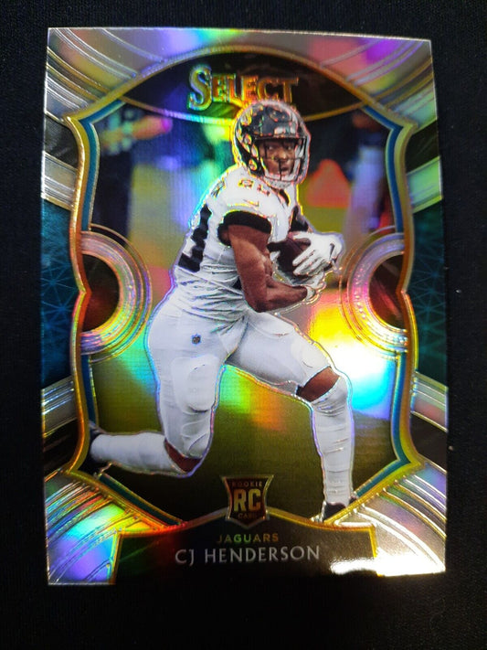 2020 Panini Select #89 Cj Henderson Jaguars Concourse Silver Holo Rookie RC