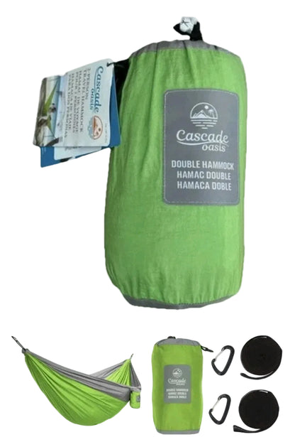 Cascade Mountain Tech Oasis 2-Person Travel Hammock, Green (Open Box)
