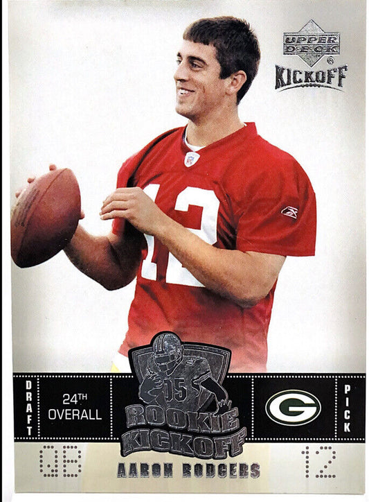 2005 Upper Deck Aaron Rodgers ROOKIE Kickoff #91
